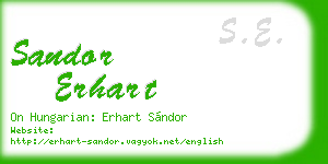 sandor erhart business card